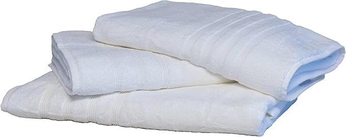 Mosobam Luxury Turkish 3pc Mixed Bath Bundle 2 Sizes for Body Towels and 1 XL Bath Mat White 700 GSM & 1000 GSM Bamboo Viscose & Aegean Turkish Combed Cotton