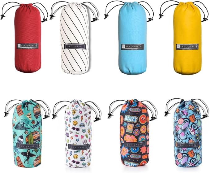 BAY LAUREL Turkish Beach Towel with Travel Bag 39 x 71 Quick Dry Sand Free Lightweight Large Oversized Towels Light