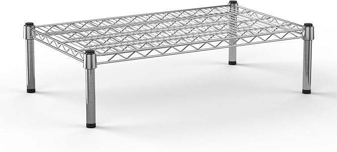 18" Deep x 30" Wide x 8" Height 1-Tier Wire Shelving Kit | NSF Commercial Storage Rack Unit