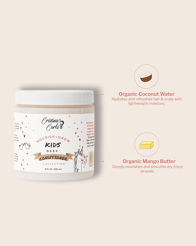 Cristina's Curls Kids Deep Conditioner – Plush Moisture And Slip For Easy Detangling