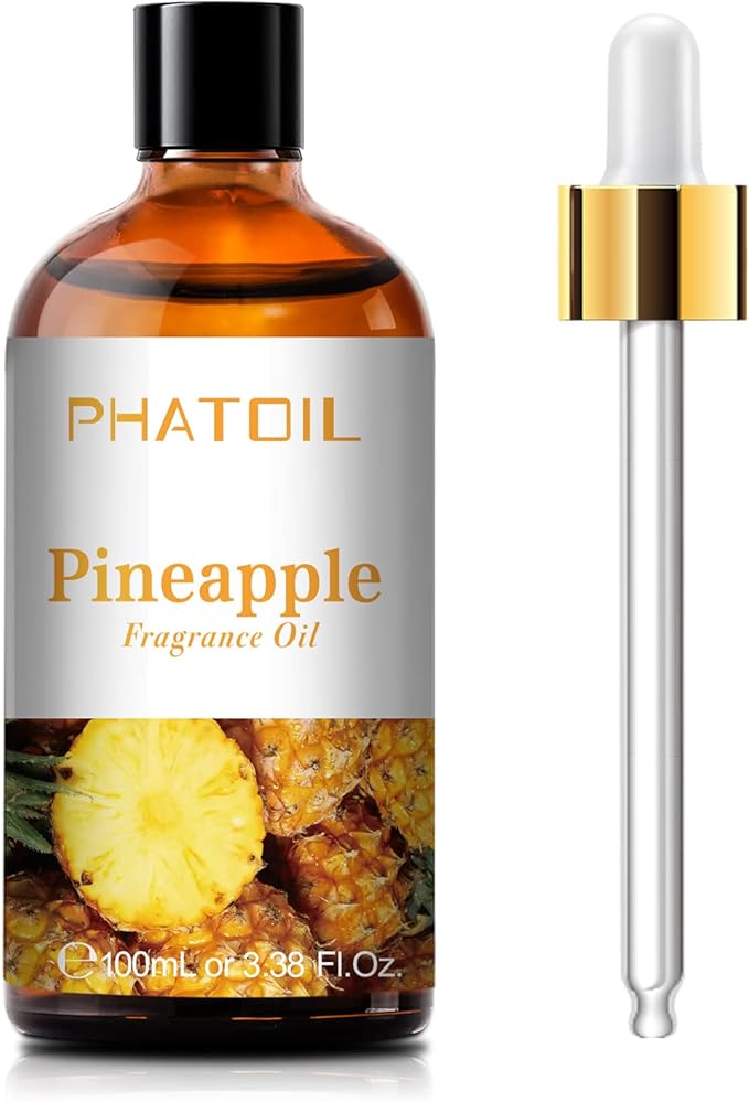 PHATOIL 3.38FL.OZ Pineapple Fragrance Oils for Aromatherapy, Essential Oils for Diffusers for Home, Perfect for Diffuser, Yoga, Skin Care, DIY Candle and Soap Making - 100ml