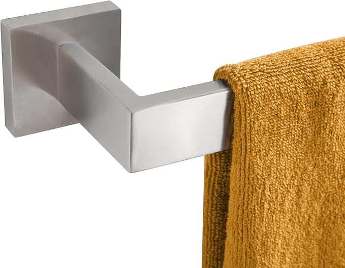 KOKOSIRI 12-Inch Single Towel Bar, Bathroom Kitchen Towel Holder, Wall Mounted SUS304 Stainless Steel Towel Rack, Brushed Nickel, B4003BR-L12