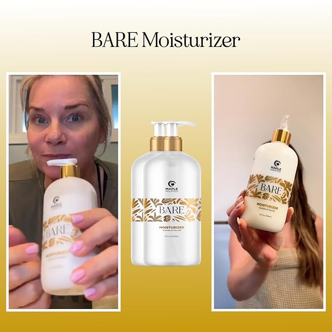 Bare After Shave Lotion for Women - Deep Hydration Wet Skin Moisturizer in Shower Lotion for Silky Smooth Skin with Shea Butter Jojoba Oil & Aloe Vera - In Shower Body Lotion Aftershave for Women