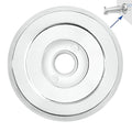 1/2" Thick Spacer for Tub Spout, Flange Trim Ring for Bath Faucet, Eschutcheon Cover Plate for Spigot with Split PVC Blocking Water, Shower Pipe Remodeling Sealer (304SUS-Chrome)