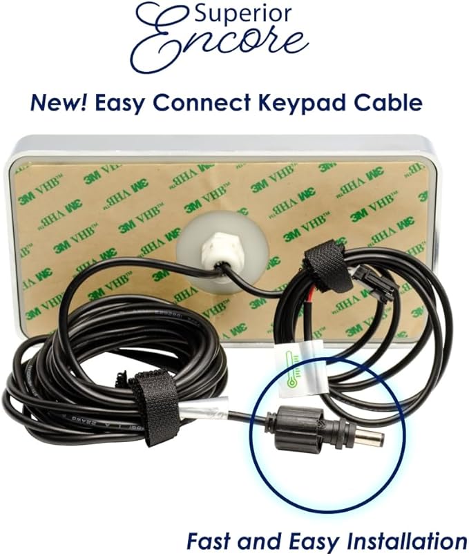 Superior Encore Plus 24kW Steam Shower Generator Kit with Horizontal Black Keypad, Bluetooth Audio, Drip Pan & Color Lights |Self-Draining Steam Bath Generator |One-click Connection Cord|