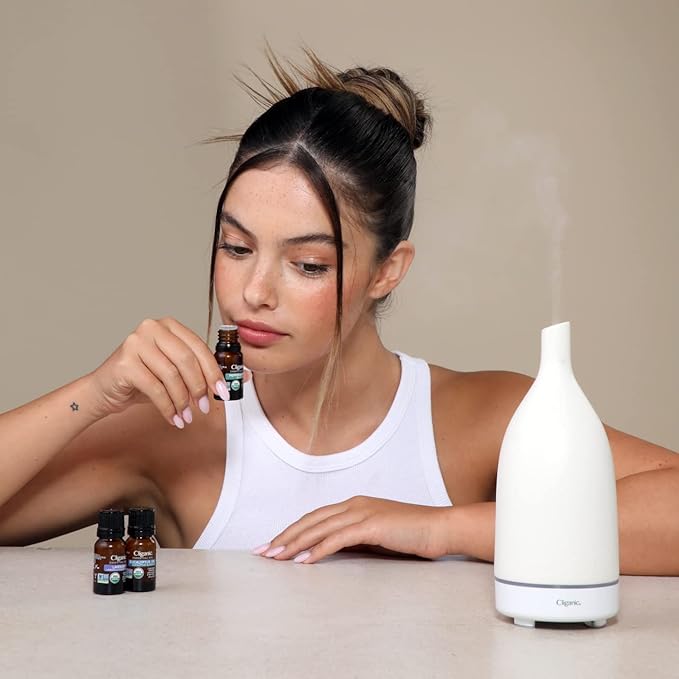 Cliganic USDA Organic Lemongrass Essential Oil - 100% Pure Natural Undiluted, for Aromatherapy Diffuser | Non-GMO Verified (Packaging May Vary)