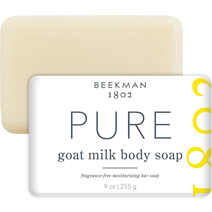 Beekman 1802 Goat Milk Soap Bar with Botanical Oils & Shea Butter - 9 oz - Gently Moisturizes, Exfoliates, and Nourishes for Soft, Healthy Skin - Cruelty-Free