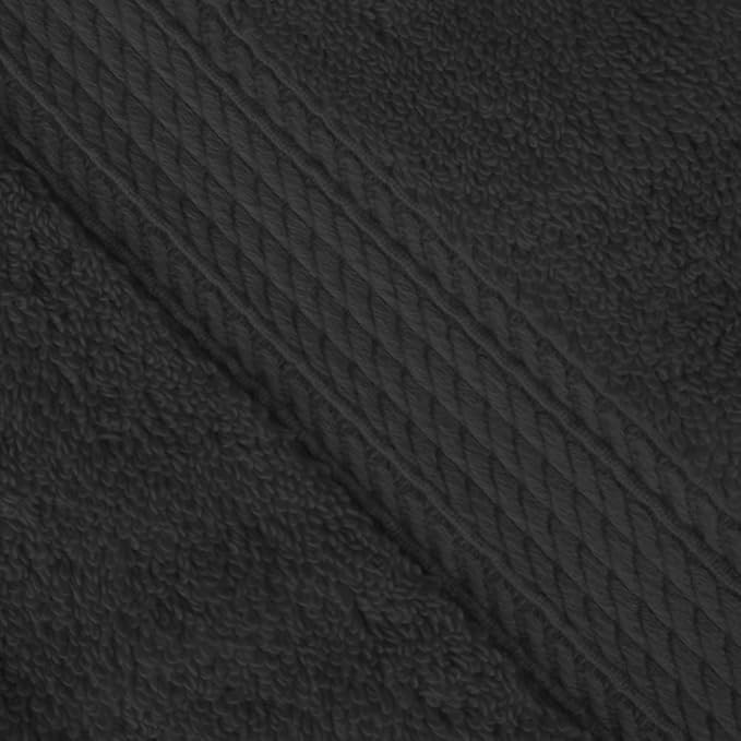 Superior Egyptian Cotton Pile 3 Piece Towel Set, Includes 1 Bath, 1 Hand, 1 Face Towel/Washcloth, Ultra Soft Luxury Towels, Thick Plush Essentials, Guest Bath, Spa, Hotel Bathroom, Black