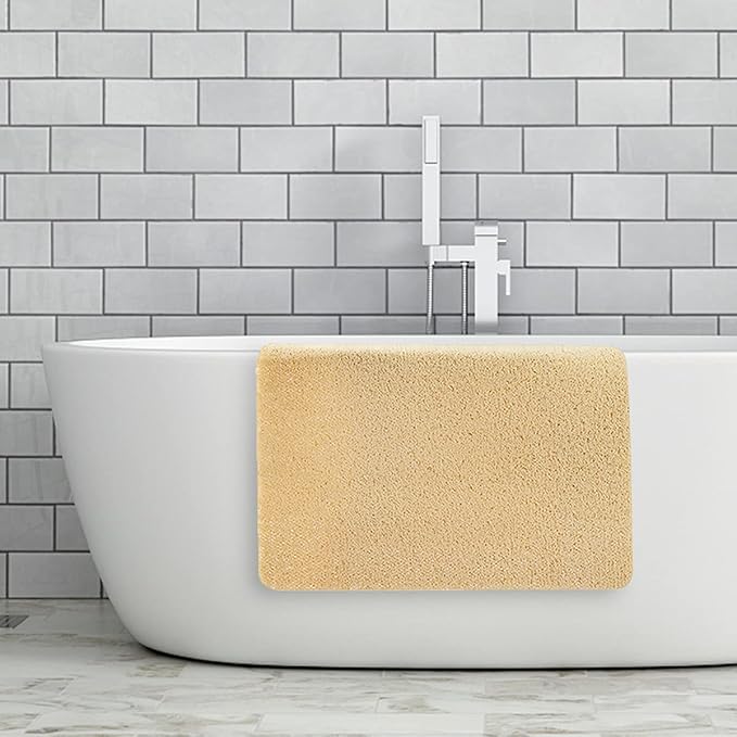 Asvin Soft Textured Bath, Shower, Tub Mat, 24x32 Inch, Phthalate Free, Non Slip Comfort Bathtub Mats with Drain, PVC Loofah Bathroom Mats for Wet Areas, Quick Drying