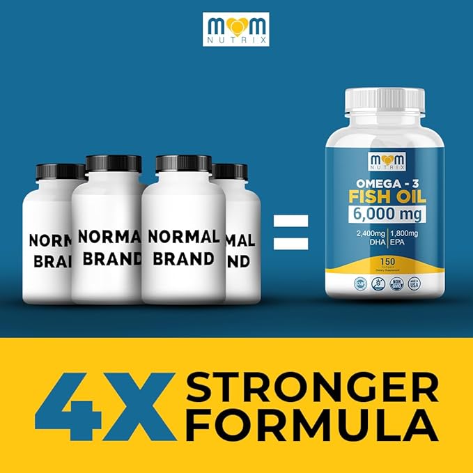 Omega 3 Fish Oil with Maximum EPA DHA - Supports Brain, Liver, Heart & Immunity - Made in The USA - 150 Softgels