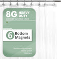 Barossa Design Long Shower Curtain Liner 78" Height - 6 Magnets & 8G Heavy Duty PEVA, Waterproof, PVC Free, Metal Grommets, Clear, 72x78