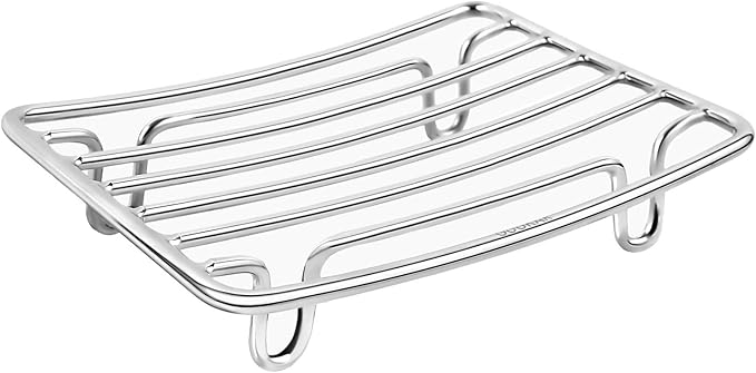 Bar Soap Dish Holder for Shower Bathroom Stainless Steel Rust Proof Self Draining, Chrome-1 Pack