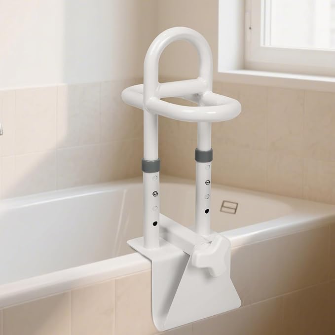 YEEGO DIRECT Bathtub Safety Rail, Height Adjustable Shower Bathtub Grab Bars for Seniors, Innovative Triple Grip Bathtub Handles for Seniors, Waterproof Frame, 300 LBS Weight