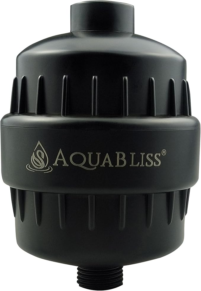 AquaBliss High Output Revitalizing Shower Filter - Reduces Dry Itchy Skin, Dandruff, Eczema, and Dramatically Improves The Condition of Your Skin, Hair and Nails - Matte Black (SF100-BK)