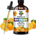 Orange Essential Oil (4 oz/120 ml) — Orange Oils for Aromatherapy, diffusers, humidifiers, Home fragrances, DIY Skincare, soap Making, DIY Candle Making, Relaxation, Yoga, and Meditation