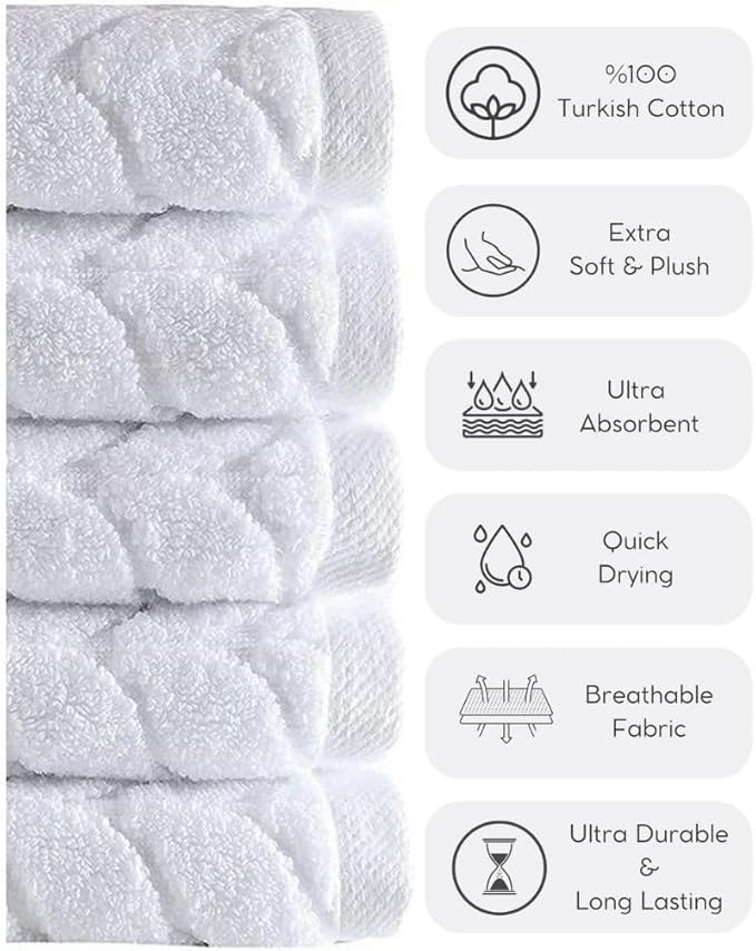 BAGNO MILANO Turkish Cotton Ultra-Soft Plush Absorbent Quick Dry Bathroom Towel Set, Made in Turkey (Cream, Bath Sheet)