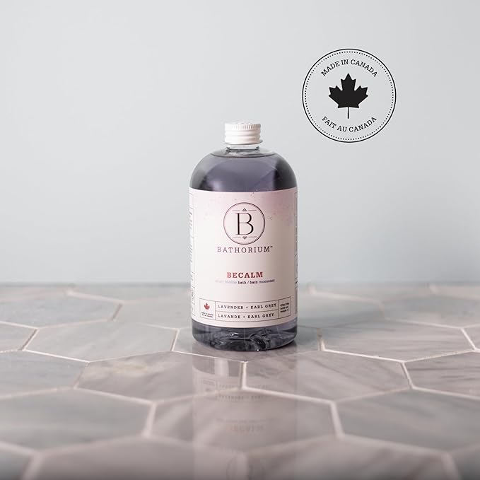 Bathorium BeCalm Bubble Elixir, Relaxing Bubble Bath with Bergamot, Earl Grey Tea & Lavender, Moisturizing & Soothing for Skin, Stress Relief and Relaxation, Approximately 10 Baths, 16.9 fl.oz