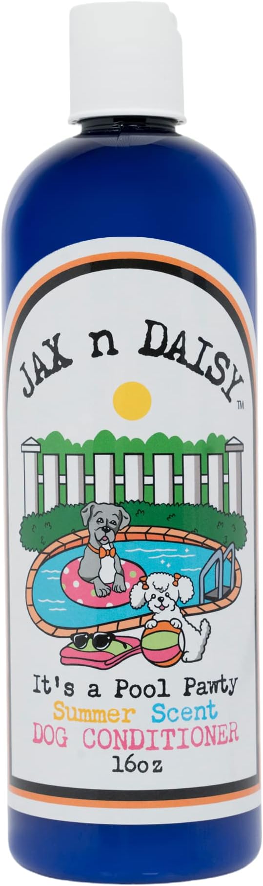 Jax n Daisy it s a Pool Pawty Summer Scent Dog Conditioner Essential Oil Conditioner for Dogs Gentle Dog Hair Cruelty Free Vegan Fur Made in The USA 16oz
