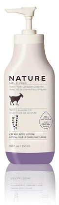 Nature by Canus Lavender Goat Milk Body Lotion, 11.8 oz - Creamy Moisturizer for Sensitive, Dry Skin, Rich in Vitamins A, B3, Zinc & Selenium