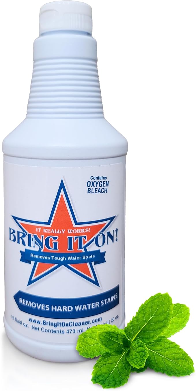 Bring It On Grout Cleaner, Hard Water Stain Remover, Remove Spots on Shower Door, Clean Tile, Fiberglass, Windows, Grout Lines Cleaner 16 Ounce