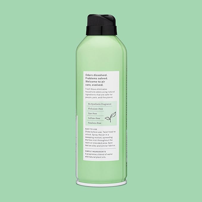 Fresh Wave Odor Eliminator Spray & Air Freshener, 8 oz. | Non-Aerosol, Fine Mist | Odor Absorbers for Home | Safer Odor Relief | Natural Plant-Based Odor Eliminator | For Furniture, Fabrics & Trash