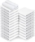 24 Pack White Hand Towels 100% Cotton Spa Towel – 16x27 inches Highly Absorbable Facial Towels Gym, Hair, Face, Bulk Small Towels (Not Bleach Proof)