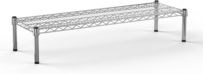 14" Deep x 42" Wide x 8" Height 1-Tier Wire Shelving Kit | NSF Commercial Storage Rack Unit