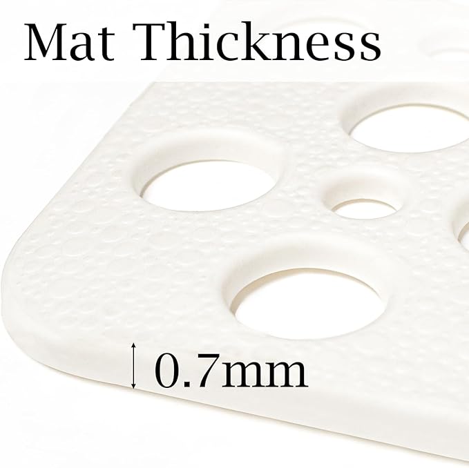 Large Non Slip Shower/Bath Mat for Inside Shower, 35.4x23.6 Inch Anti-Slip Shower Stall Mat for Elderly,Extra Long Bathtub Mat for Shower with Big Suction Cups