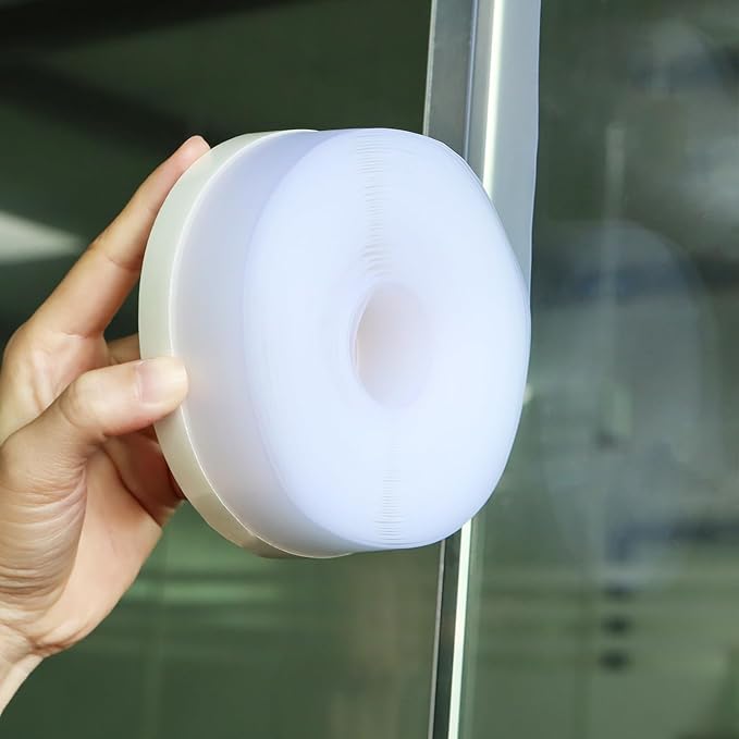 FOURGUN Silicone Weather Stripping Seal Door Tape 45 MM * 33FT Insulates Soundproofs Perfect for Door Frames Windows Bathroom Shower Glass Gaps Blocks Cold Air Rain
