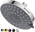 HOPOPRO 5-Mode High Pressure Shower Head - The Washington Post, NBC News, Today TV Show Recommended - High Flow Fixed Showerheads (6 Inch Chrome)
