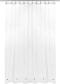 Barossa Design X-Long Shower Curtain Liner with 6 Magnets - 72" x 92", Waterproof PEVA Shower Liner for Bathroom, PVC Free, Metal Grommets - Clear, 72X92