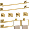 YACVCL Towel Bar Set 10-Piece Brushed Gold Bathroom Hardware Set, Gold Bathroom Accessories Set,23.6 Inch Towel Holder-Towel Racks Set for Bathroom Stainless Steel Wall Mounted
