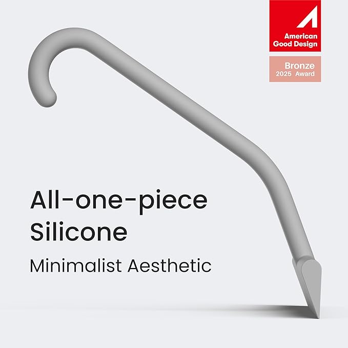dancemoon JustHang Shower Squeegee for Glass Doors, All-One-Piece Silicone with Built-in Hook Design for Easy Hanging, Household Window Mirror Squeegee for Bathroom, Glass, Kitchen, Tile Wall, Car