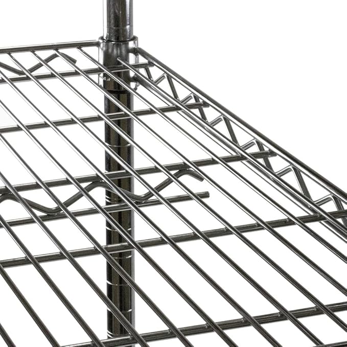 Shelving Inc. 14"d x 30" w x 84" h Chrome Wire Shelving with 5 Tier Shelves, Weight Capacity 800lbs Per Shelf