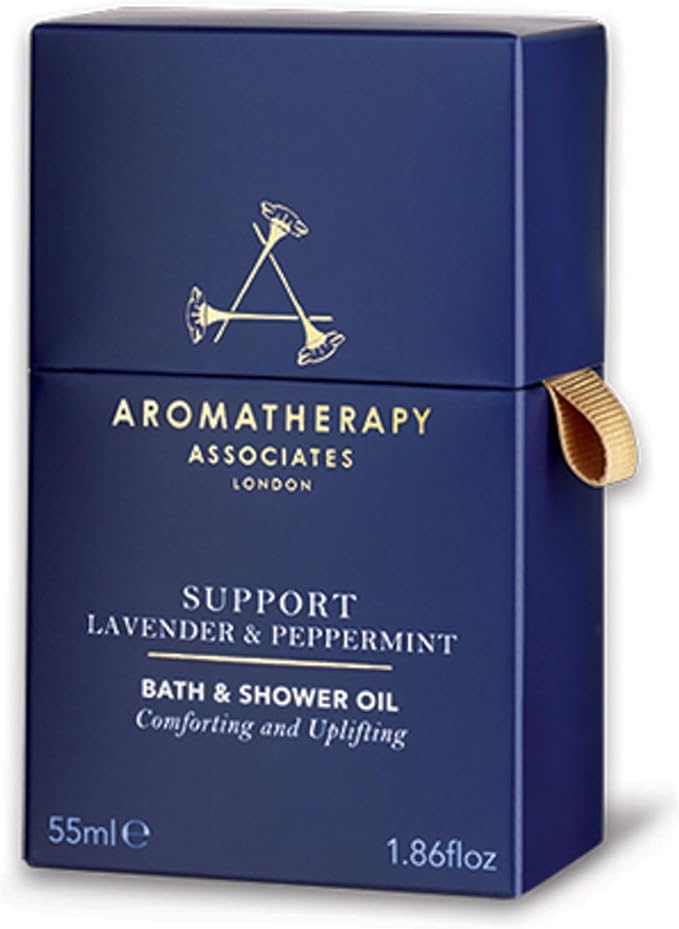 Aromatherapy Associates Support Equilibrium Bath and Shower Oil – Hydrating Oil with 3 Essential Oils to Uplift Mind, Body, and Spirit (1.86 oz)