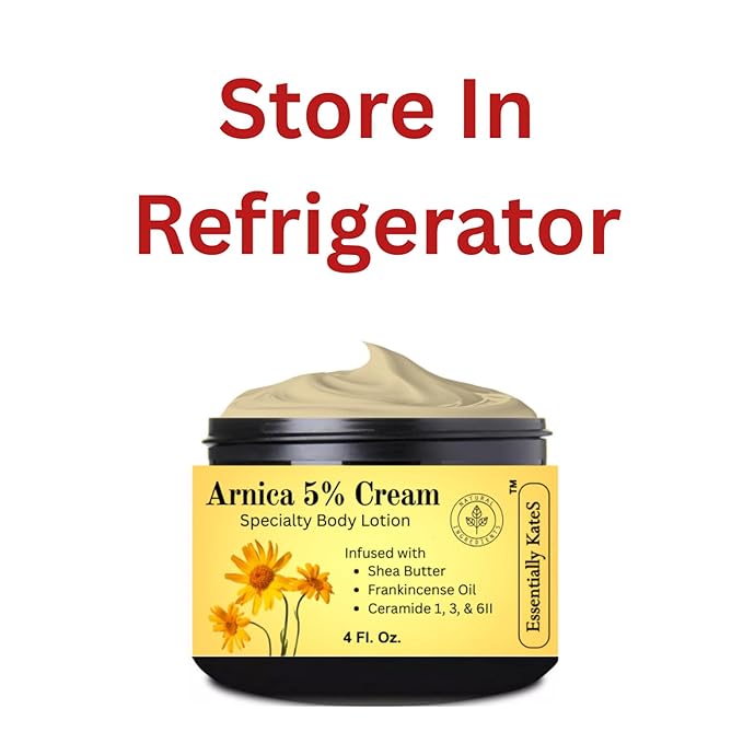 Arnica 5% Cream Body Lotion 4 Fl Oz - Infused with Ceramide 1, 3 and 6II - Packed with hydrating oils and butters, this rich body lotion helps relax and revitalize overworked muscles and joints.