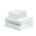 Italic Serene Ultraplush Cotton Towel Set, 4-Piece, 2 Bath Towels + 2 Hand Towels, White, Large, 800GSM, 100% Cotton, Heavy Duty, Resort Grade Towels (White)