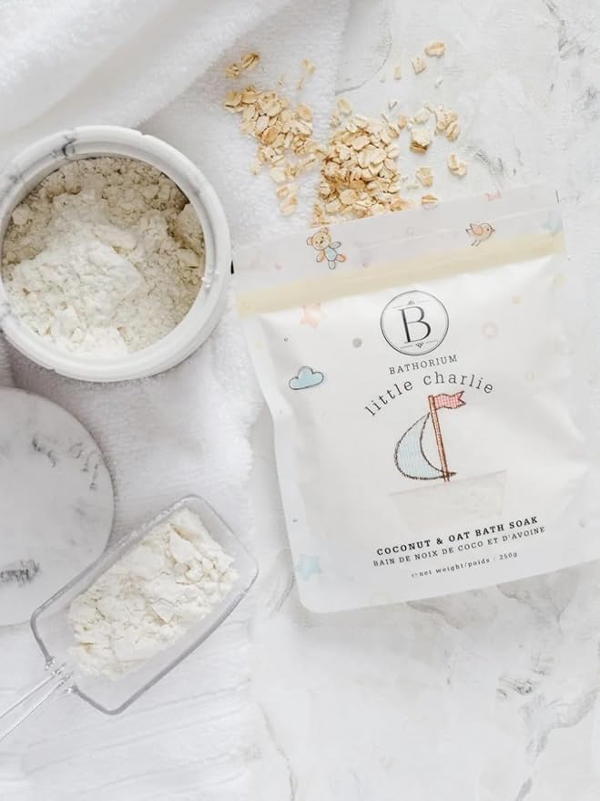 Bathorium Little Charlie Bath Soak, Nourishing Soak for Babies, Made with Colloidal Oat, Chamomile & Coconut, Moisturizes & Soothes Delicate Skin, 26 oz