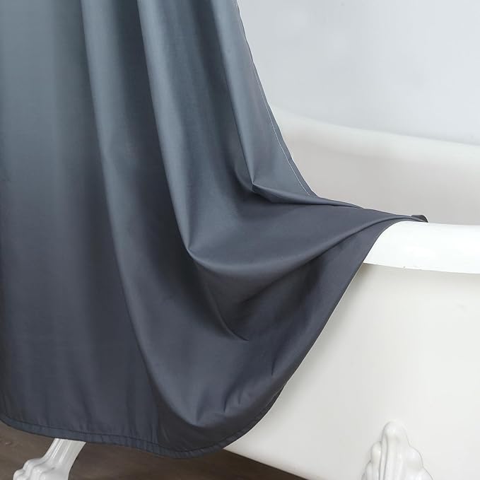 Fabric Shower Curtain, Grey Ombre Modern Shower Curtains for Bathroom, Waterproof Bathroom Curtains, 78" W x 72" H