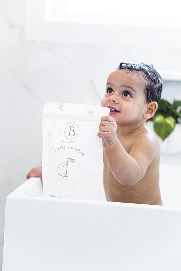 Bathorium Little Charlie Bath Soak, Nourishing Soak for Babies, Made with Colloidal Oat, Chamomile & Coconut, Moisturizes & Soothes Delicate Skin, 26 oz