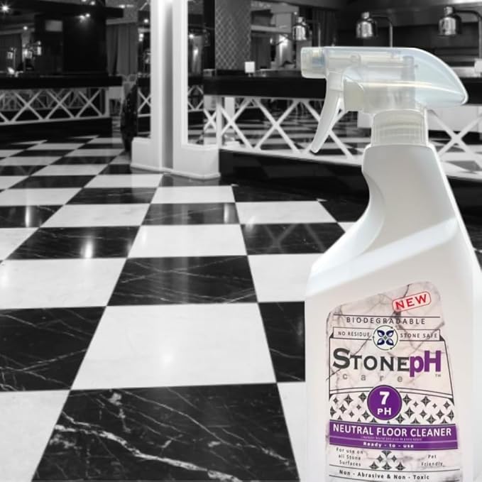 Natural Stone Cleaner - Limestone, Slate & Travertine Cleaner - Natural Stone Shower Cleaner For Marble - Concentrated PH Neutral Floor Cleaner Lavender (25 Fl. Oz)