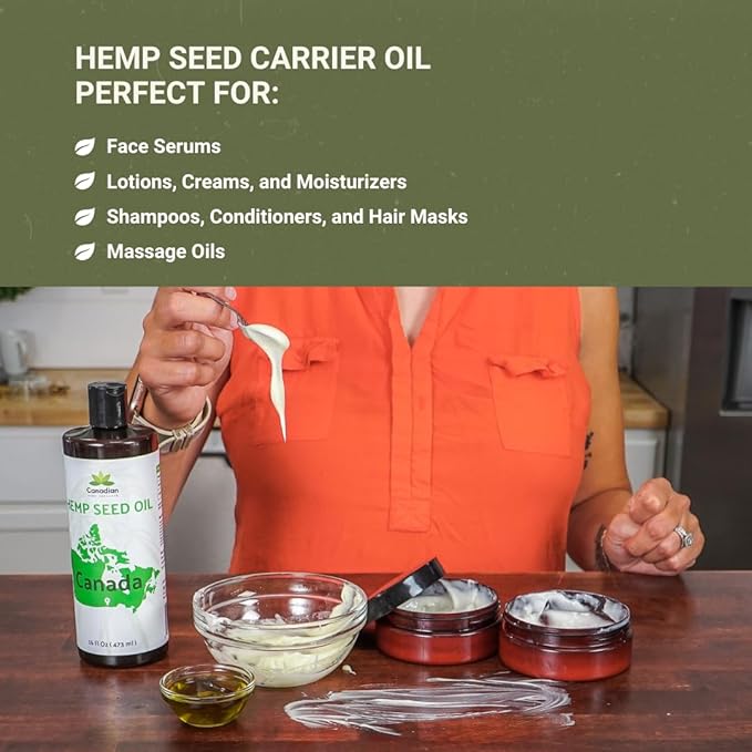 Hemp Seed Oil for Skin, Hair and Body Direct from Hemp Oil Canada - Cold Pressed Hemp Seed Oils - 1 Gallon (Pack of 4)