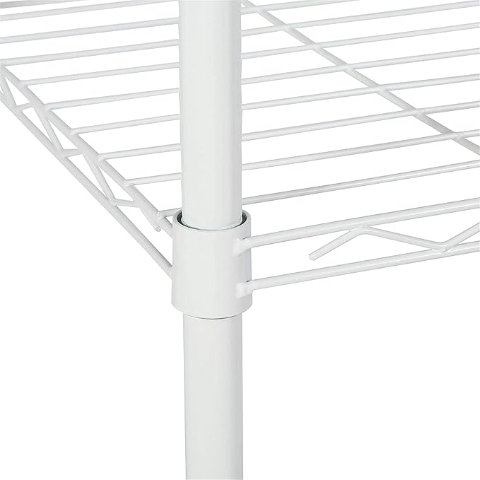 HOMEFORT 6-Tier Wire Shelving, 6 Shelves Unit Metal Storage Rack, Durable Organizer, Perfect for Pantry Closet Kitchen Laundry Organization (White)