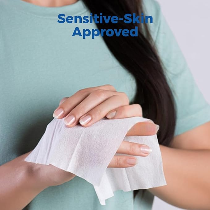 Adult Washcloths Body Wipes 250 Count Fresh Scent 12"x8" Flip Top, Strong Yet Soft, Perfect for Incontinence Cleansing, Clinic, Nursing Home, Hospital, Camping, Travel, Gym