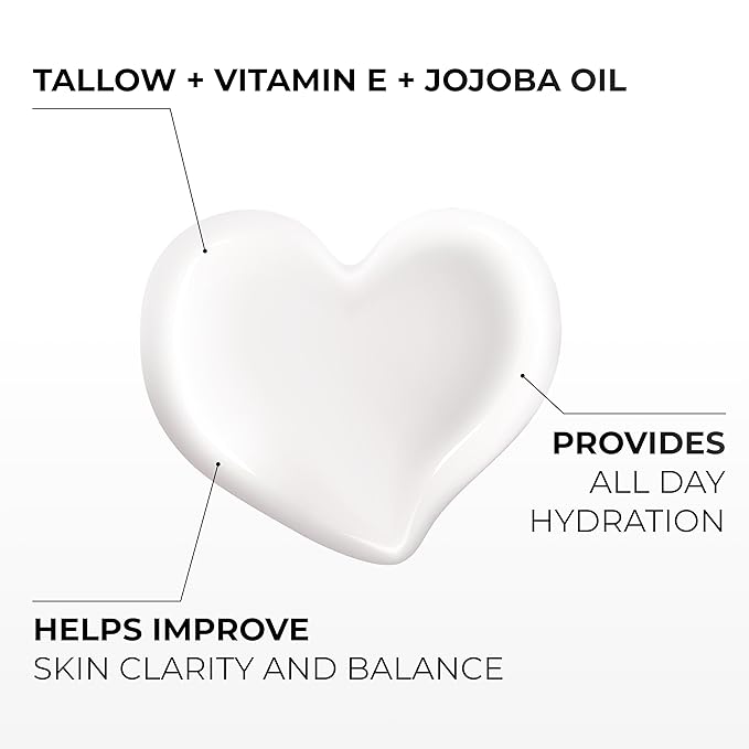 Daily Moisturizing Lotion – Tallow Body Lotion with Aloe Vera, Shea Butter, Jojoba Oil, MCT Oil & Vitamin E – Deep Hydration for Dry, Rough, Sensitive Skin (8 oz, Vanilla)
