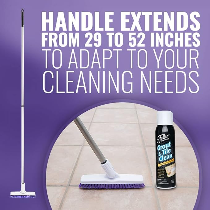 Fuller Brush Tile Grout E-Z Scrubber + Tile & Grout Cleaner - Lightweight Multipurpose Power Surface Scrubber & Cleaner Brush - Perfect for Cleaning Hard to Reach Areas