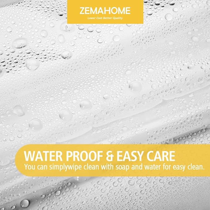 Extra Long Narrow Clear Plastic Shower Curtain Liner - Lightweight 54" x 79" Transparent Bathroom Shower Showroom Curtain Liner with Rustproof Metal Gromments and Weighted Magnet