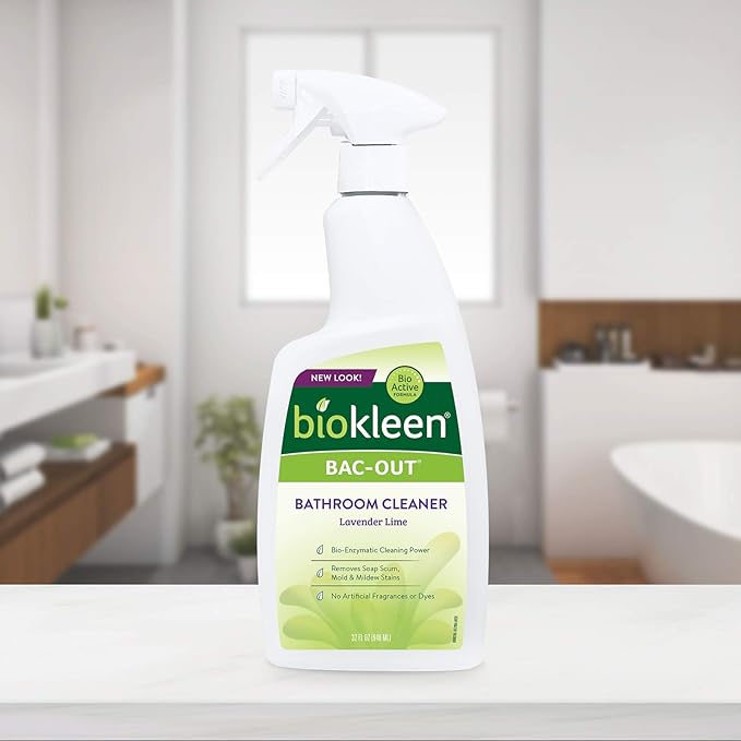 Biokleen Bac-Out Natural Bathroom Cleaner - 2 Pack - Enzyme Professional Strength, Enzymatic Cleaner for Bathroom, Eco-Friendly, Plant-Based, No Artificial Fragrance - Packaging May Vary