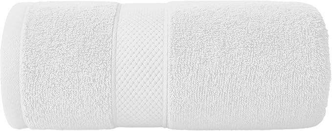 Infinitee Xclusives – Luxury Bath Sheets Towels – 1 Pack 600 GSM (35X70 Inches) – 100% Ring Spun Cotton Large Bath Towels for Bathroom (Brilliant White, Bath Sheets - Pack 1)