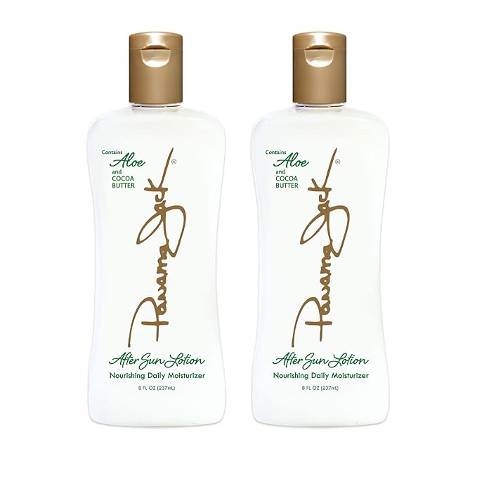 Panama Jack Aloe Moisturizer Lotion - After Sun Daily Skincare, Contains Aloe, Cocoa Butter, Olive & Hemp Seed Oils with Vitamin E, 8 FL OZ (Pack of 6)